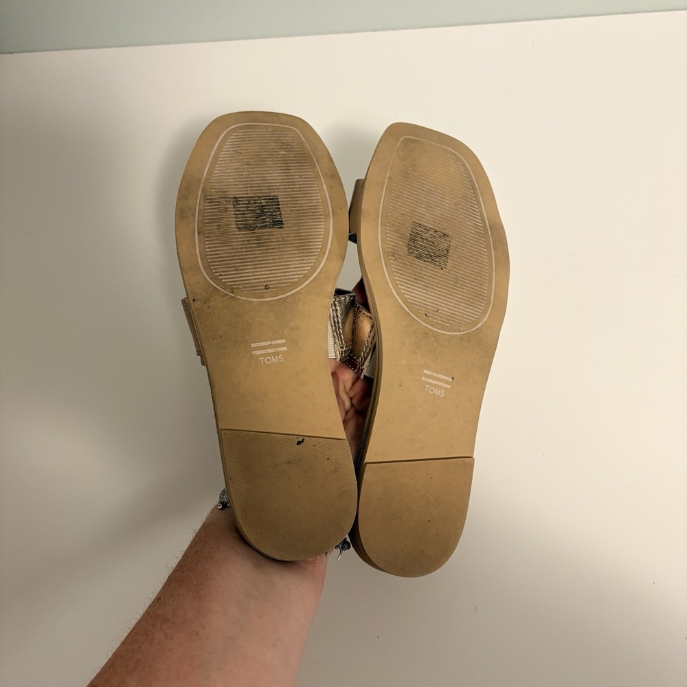 Toms Womens Seacliff Slide Sandals Rose Gold Leather Size 6 - Picture 6 of 6